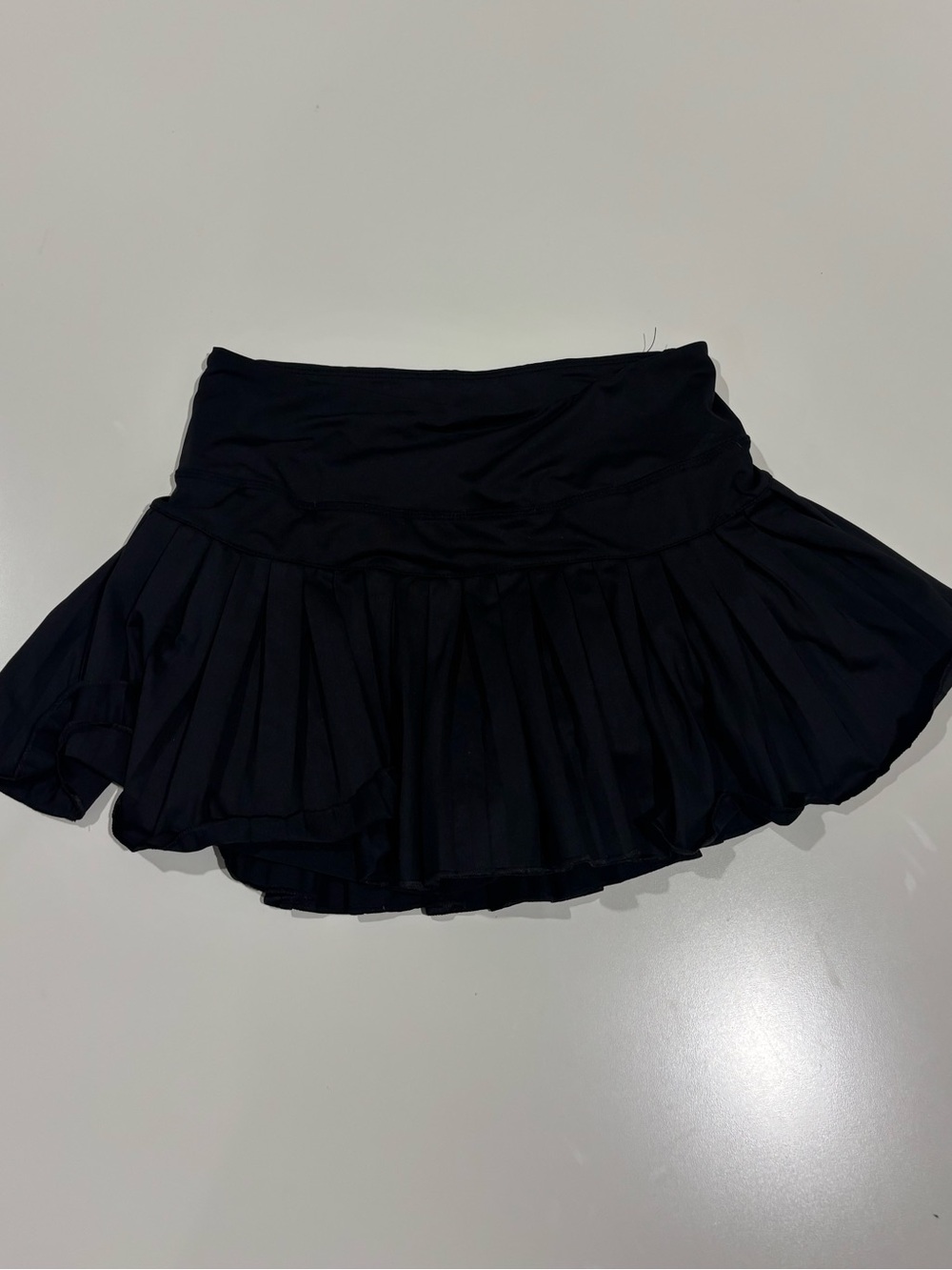 Gold Hinge Women's Black Flared Skater Skirt with Ruffle Hem